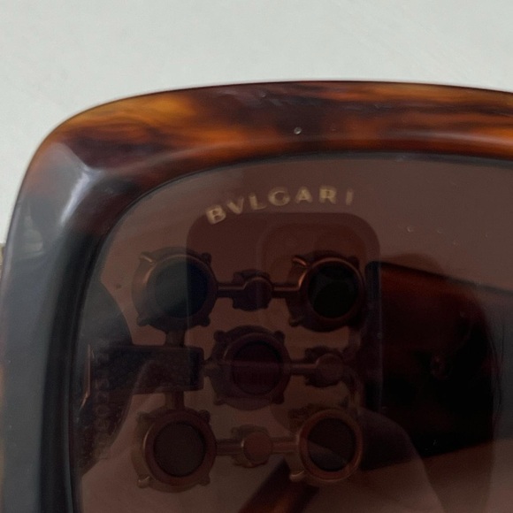 Bulgari Brown Sunglasses with Crystal Embellishments - Picture 6 of 8